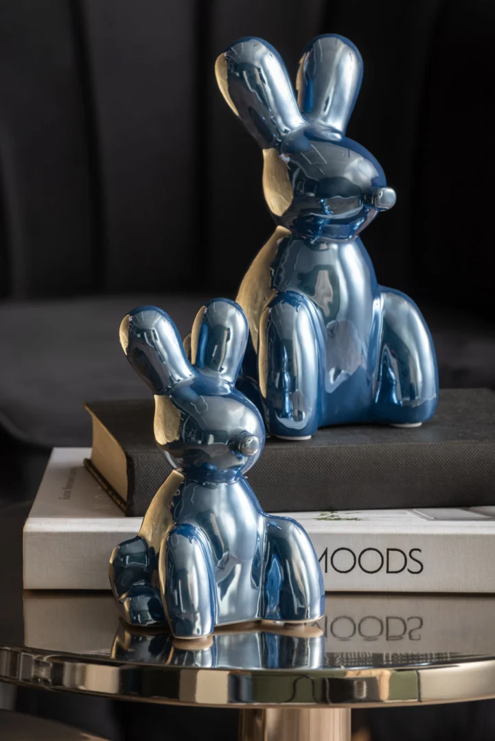 Beeld Tunsek Keramiek Donkerblauw H20 cm - Afbeelding 3