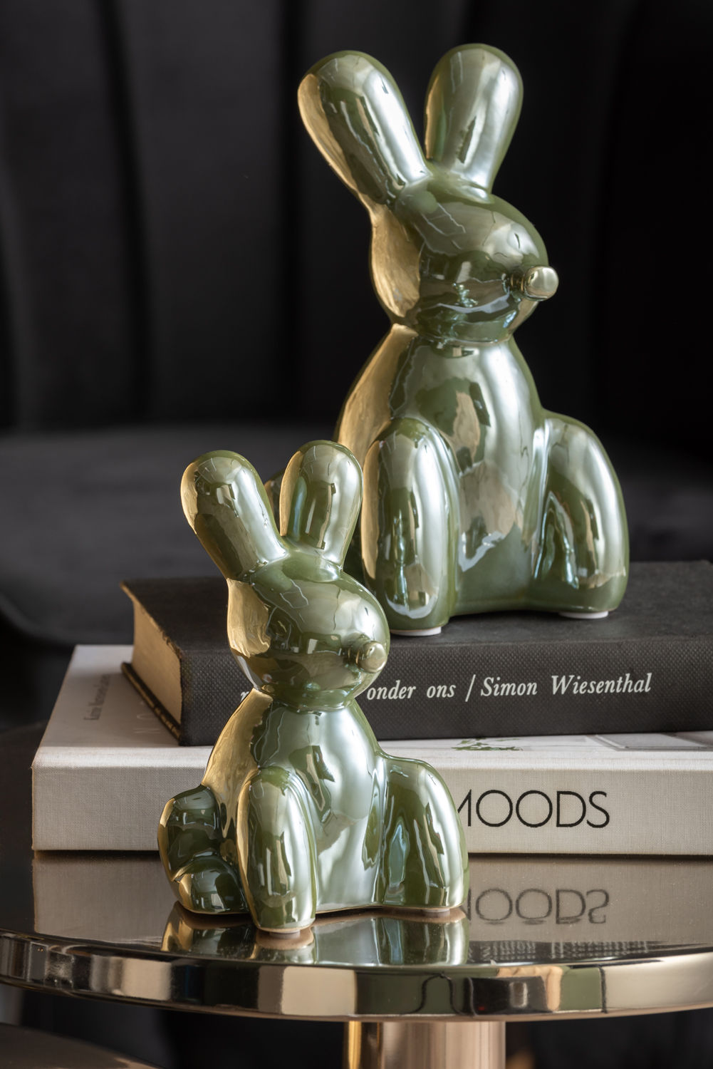Beeld Sake Keramiek Groen H20 cm - Afbeelding 3