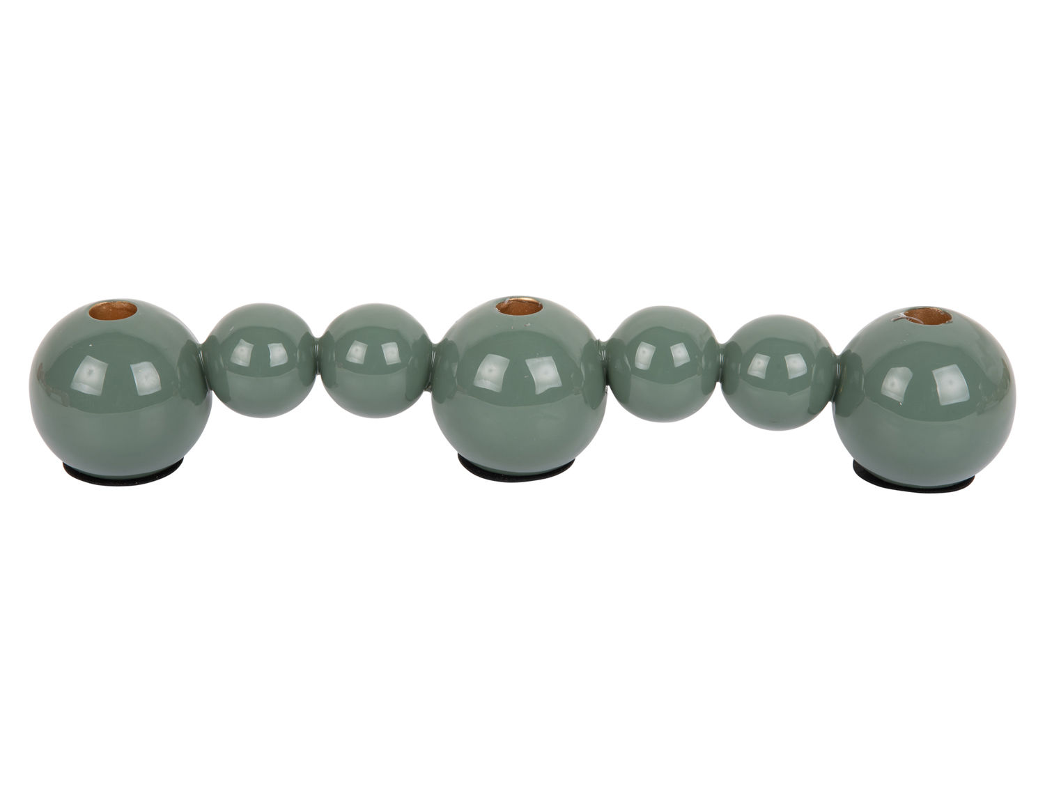 Kandelaar Fellane Groen met bubbelvorm en glanzende jungle green afwerking van Present Time