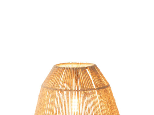 Lamp Cornir Naturel, jute en ijzer tafelamp met warme, natuurlijke uitstraling en compact formaat