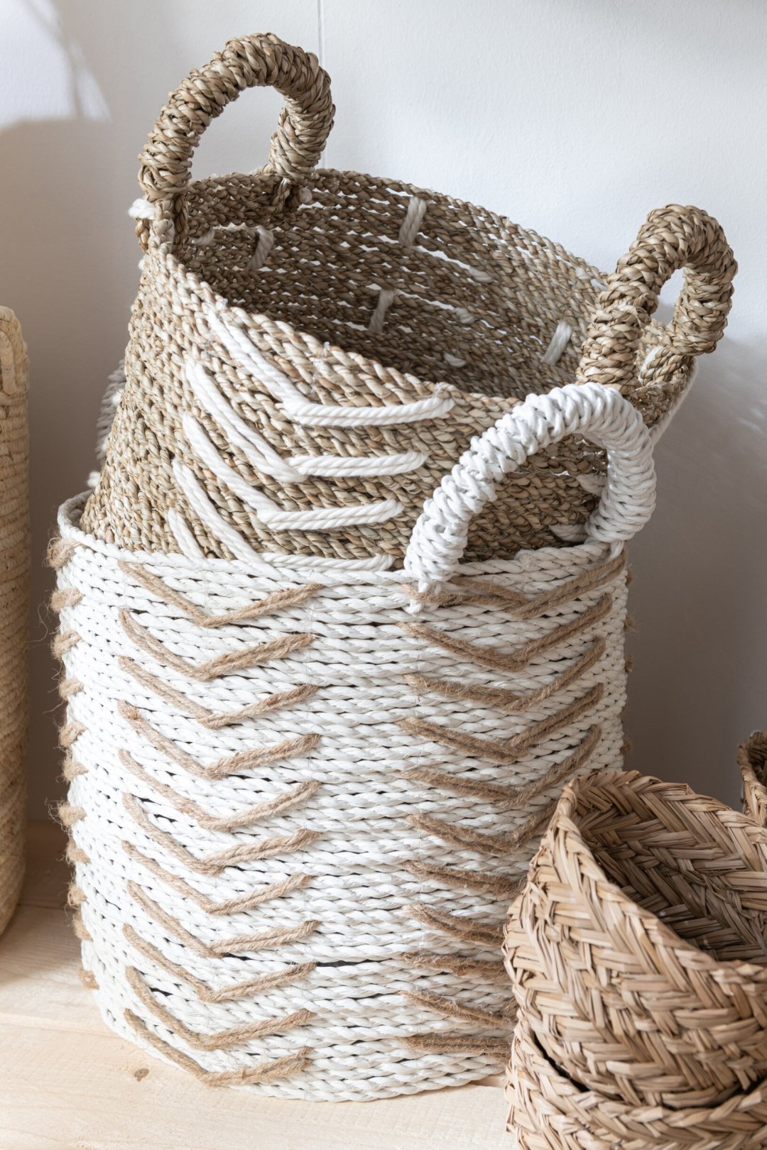 Mand Joostia Zeegras Naturel - Set van 2 - Afbeelding 4