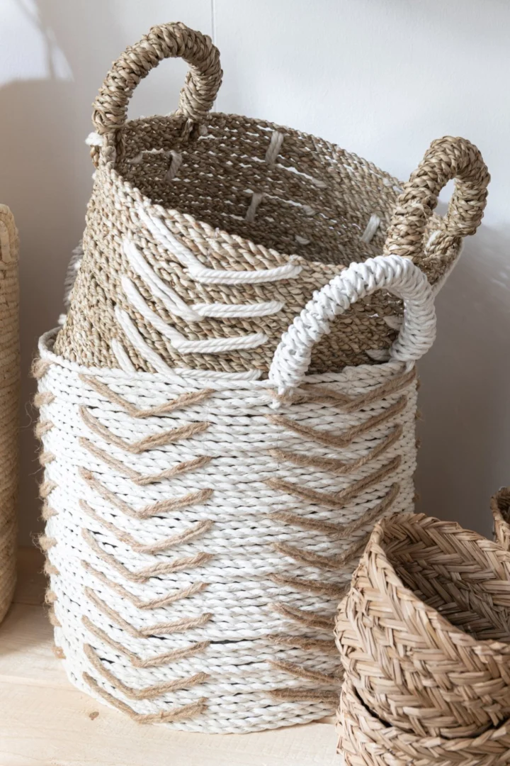 Mand Joostia Zeegras Naturel - Set van 2 - Afbeelding 4