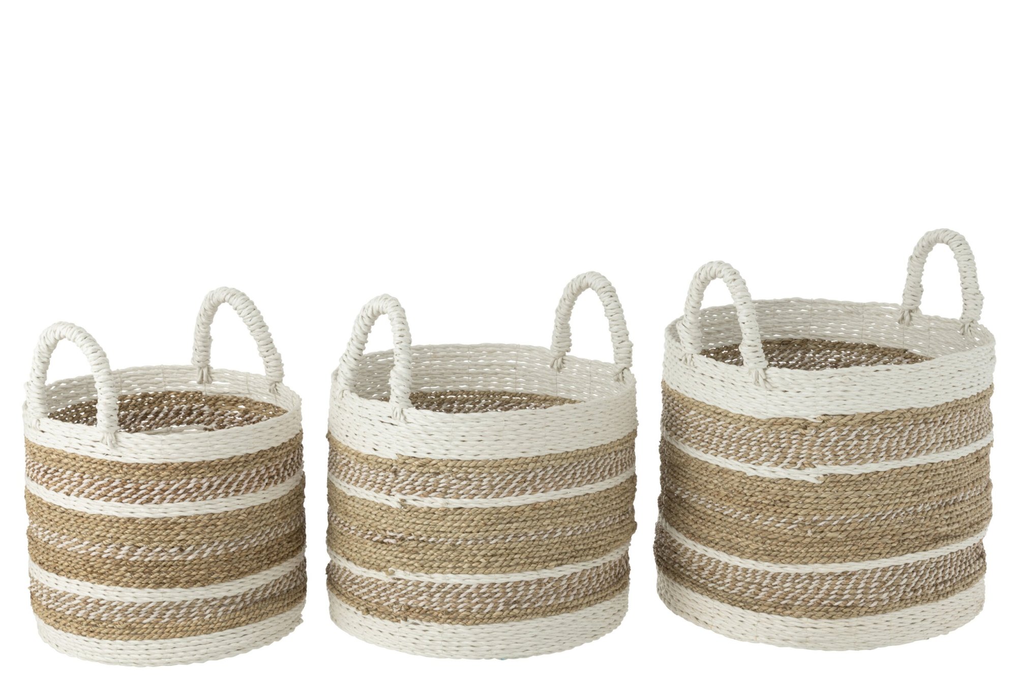 Mand Meinella Raffia Naturel - Set van 3