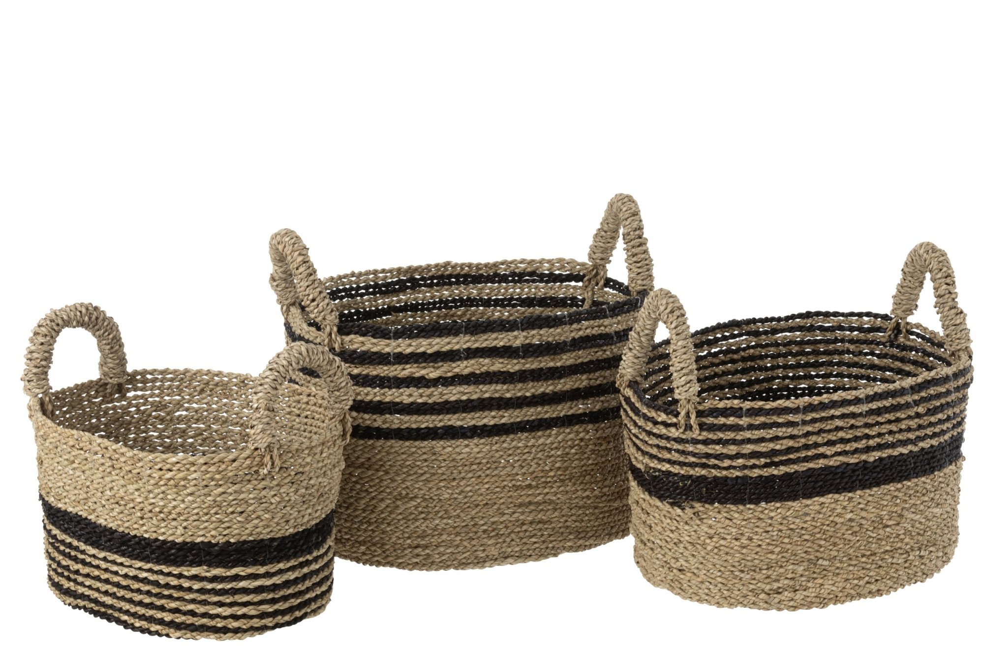 Mand Staurrand Zeegras Naturel - Set van 3 - Afbeelding 3