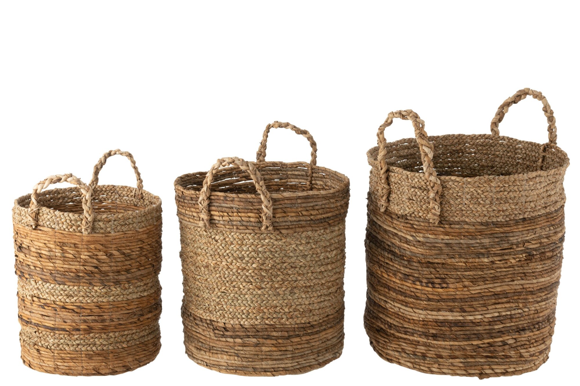Mand Vilnius Bananenblad Naturel - Set van 3