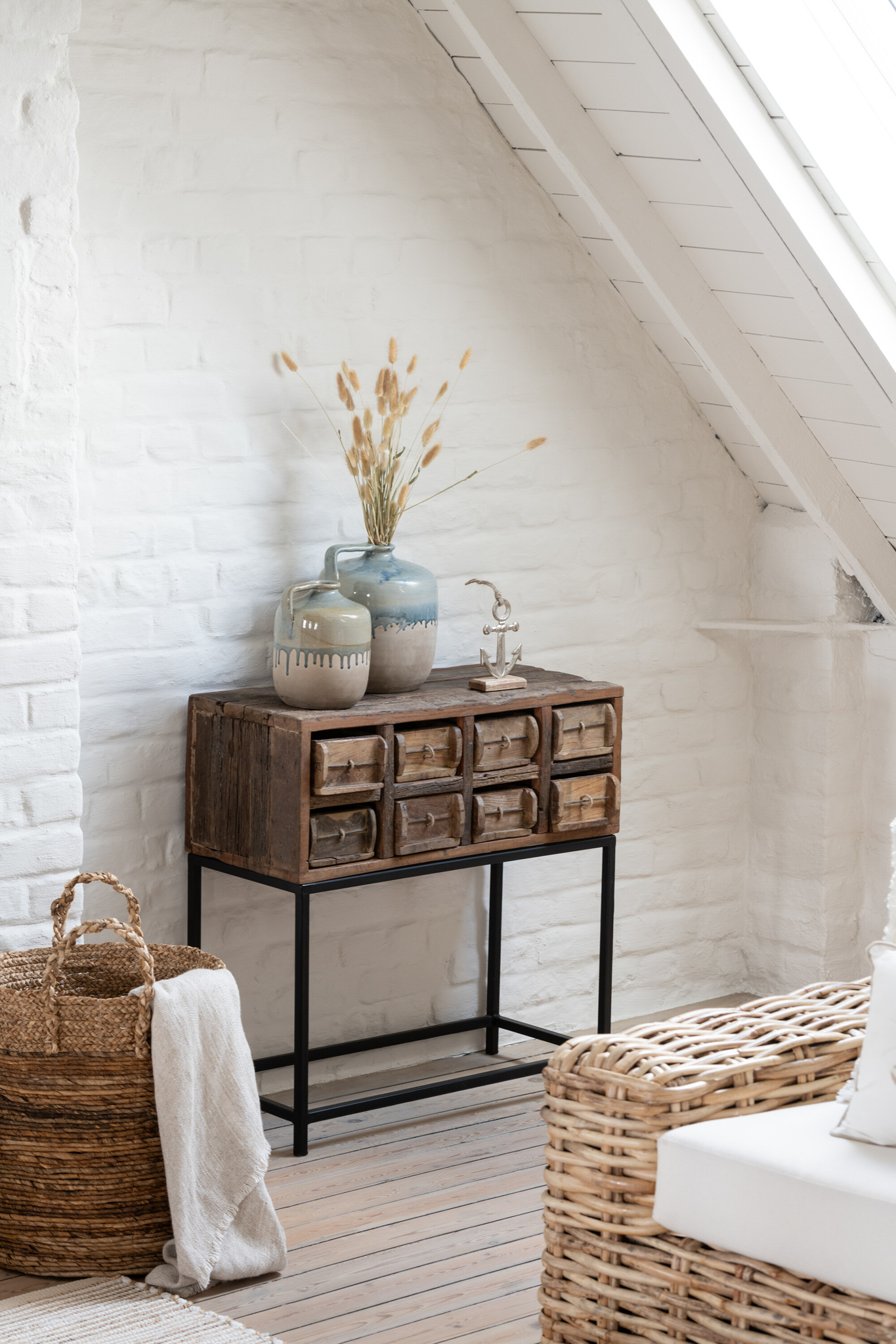 Mand Vilnius Bananenblad Naturel - Set van 3 - Afbeelding 7