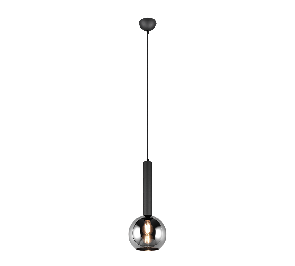 Hanglamp Lesta Mat Zwart Ø20 cm - Set van 3