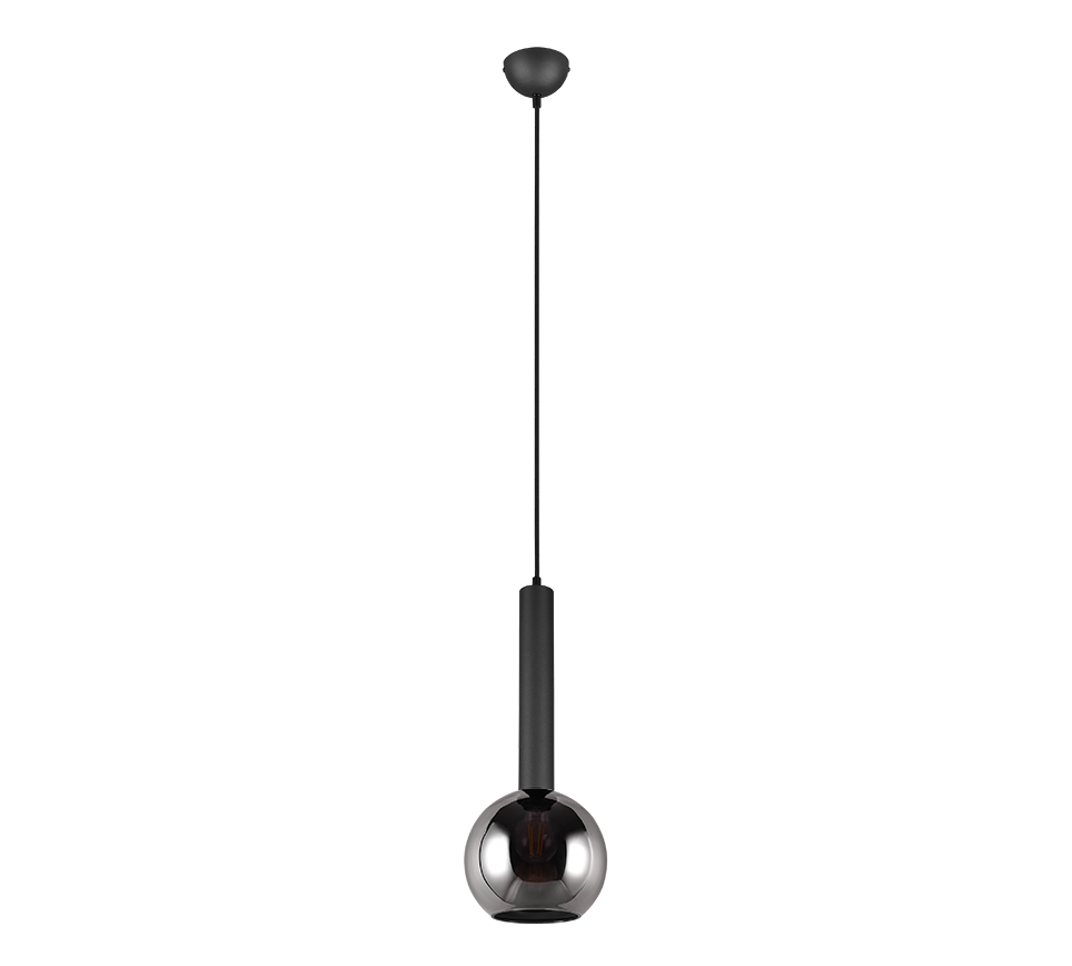 Hanglamp Lesta Mat Zwart Ø20 cm - Set van 3 - Afbeelding 2