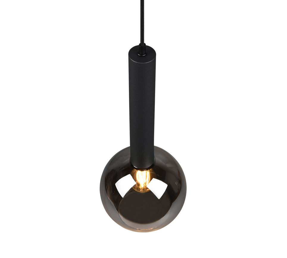 Hanglamp Lesta Mat Zwart Ø20 cm - Set van 3 - Afbeelding 3