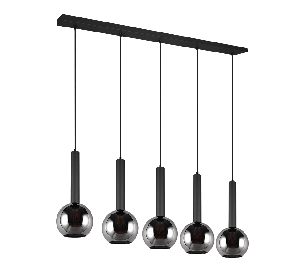 Hanglamp Trinnen Mat Zwart - Set van 3 - Afbeelding 2