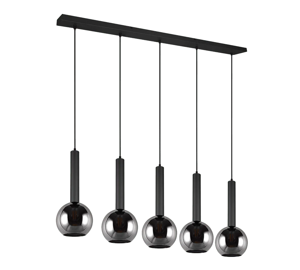 Hanglamp Trinnen Mat Zwart - Set van 3 - Afbeelding 2