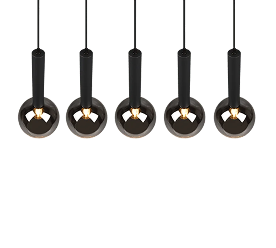 Hanglamp Trinnen Mat Zwart - Set van 3 - Afbeelding 4