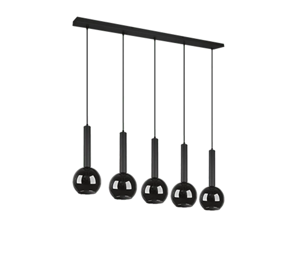 Hanglamp Trinnen Mat Zwart - Set van 3 - Afbeelding 5