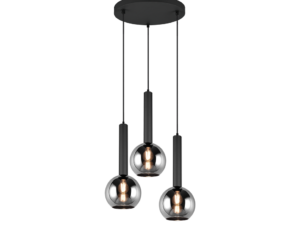 Hanglamp Conin Mat Zwart Ø45 cm - Set van 3