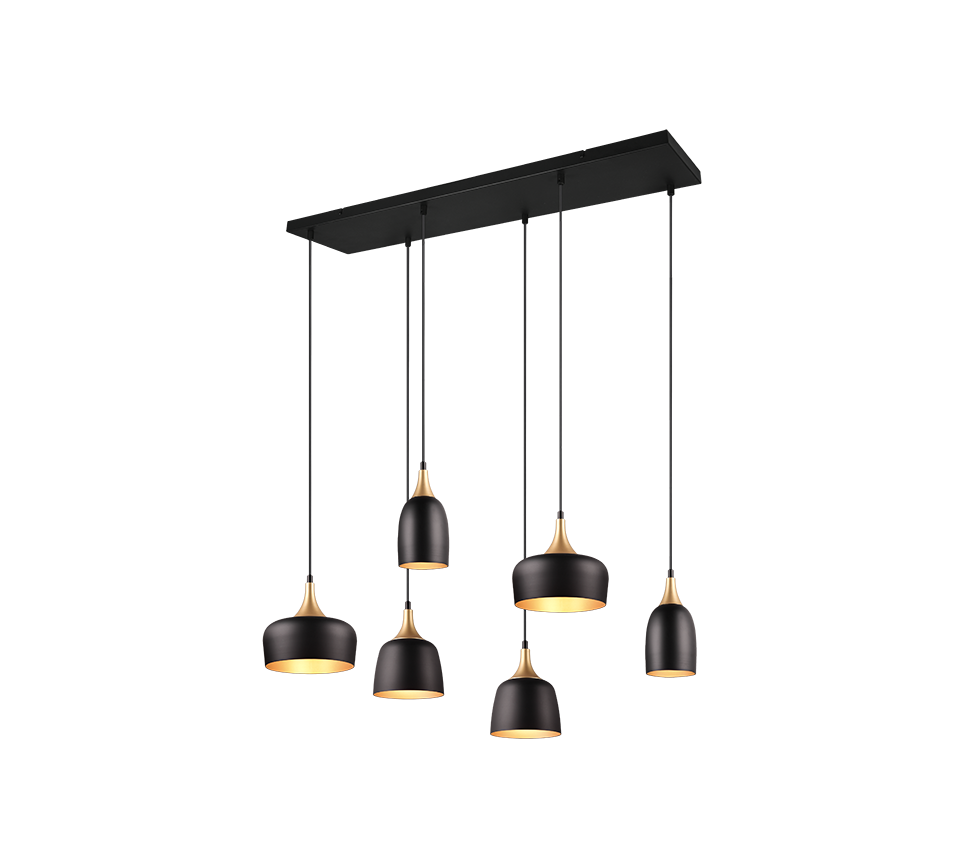 Hanglamp Slietang Mat Zwart - Set van 3
