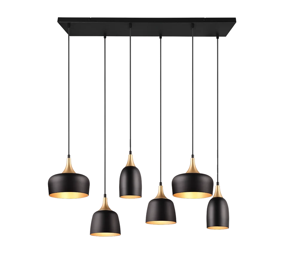 Hanglamp Slietang Mat Zwart - Set van 3 - Afbeelding 2