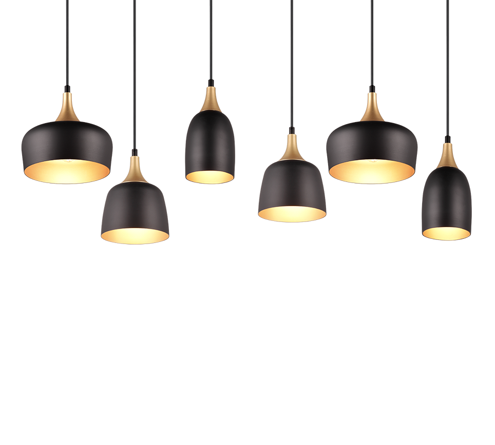 Hanglamp Slietang Mat Zwart - Set van 3 - Afbeelding 3