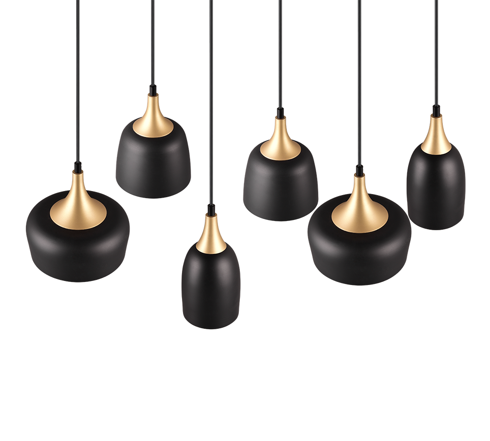 Hanglamp Slietang Mat Zwart - Set van 3 - Afbeelding 4