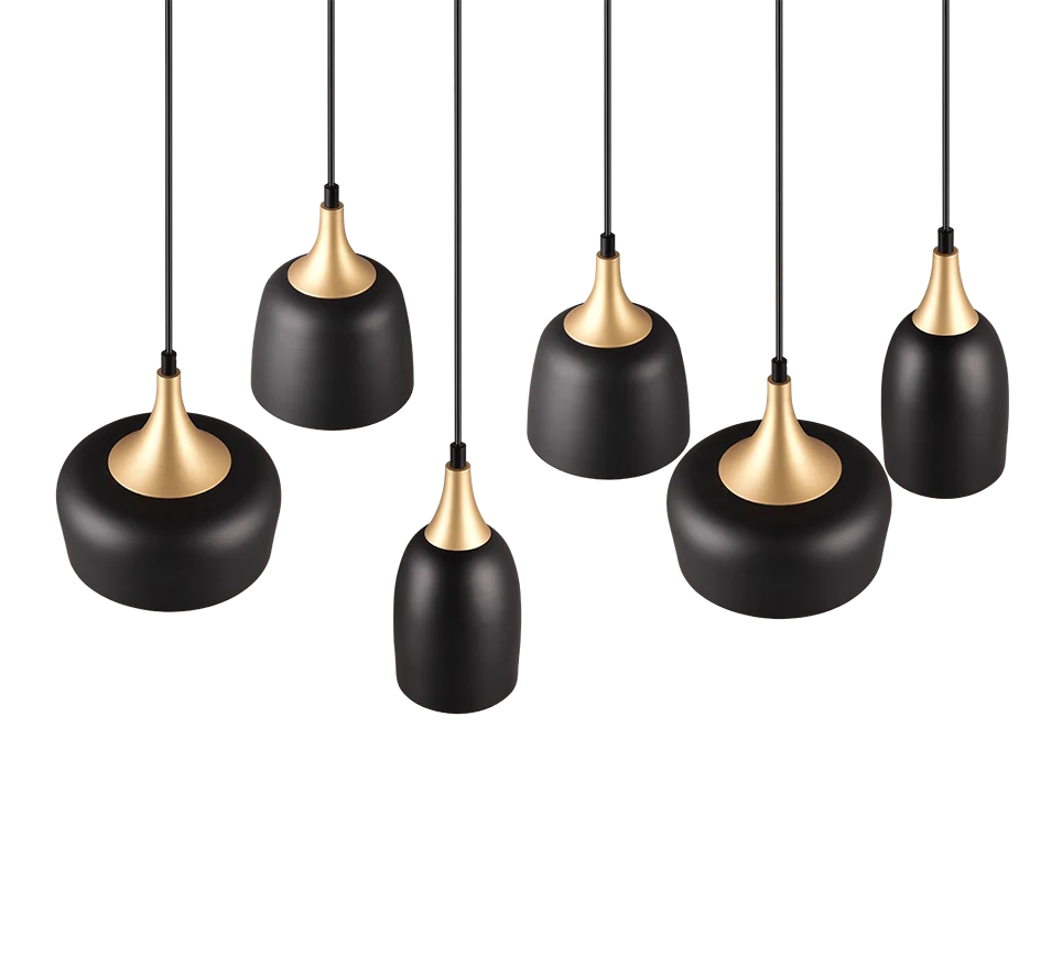 Hanglamp Slietang Mat Zwart - Set van 3 - Afbeelding 4