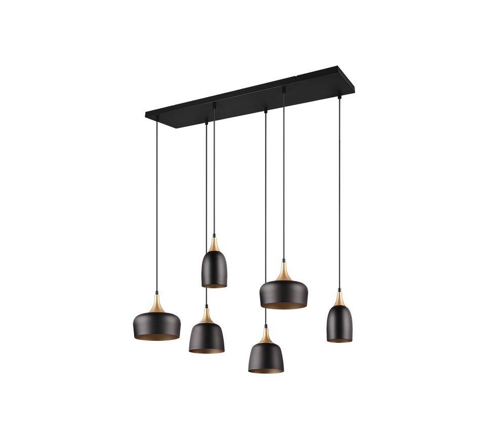 Hanglamp Slietang Mat Zwart - Set van 3 - Afbeelding 5