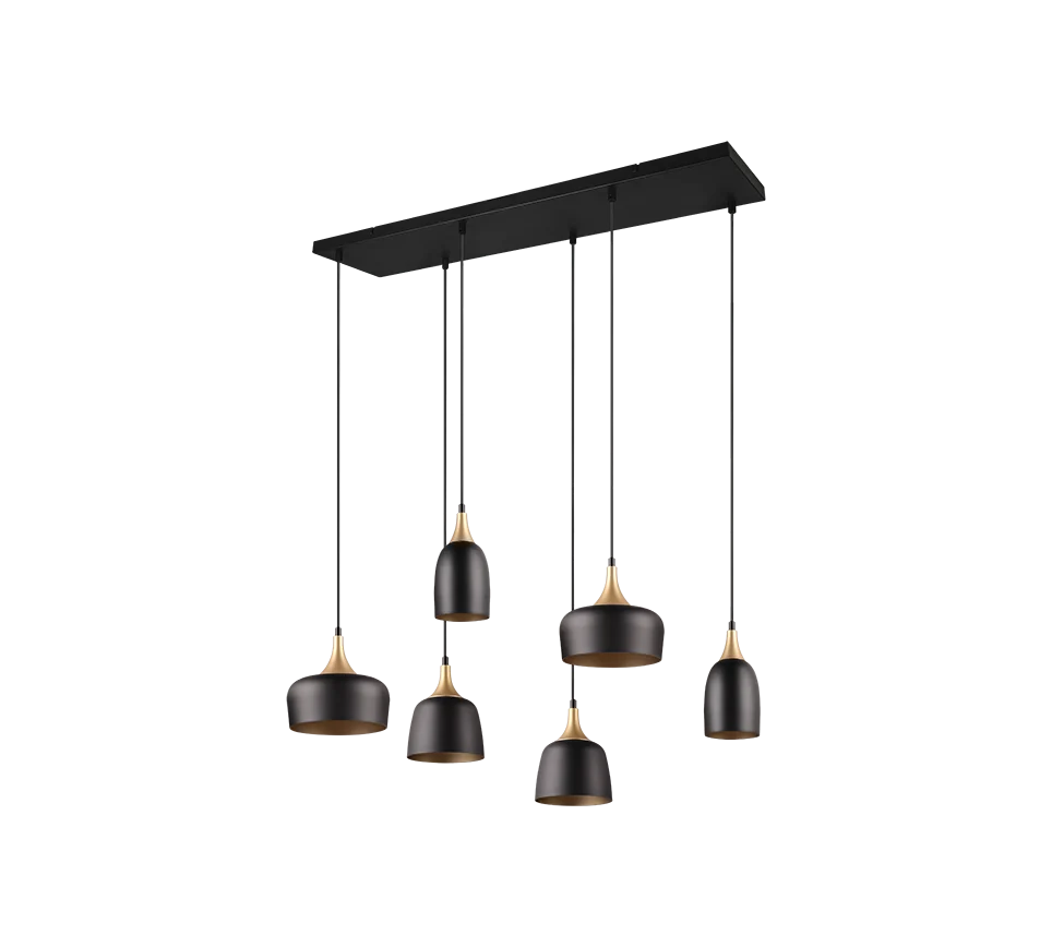 Hanglamp Slietang Mat Zwart - Set van 3 - Afbeelding 5