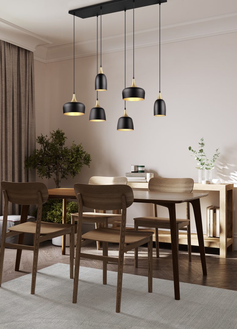 Hanglamp Slietang Mat Zwart - Set van 3 - Afbeelding 6