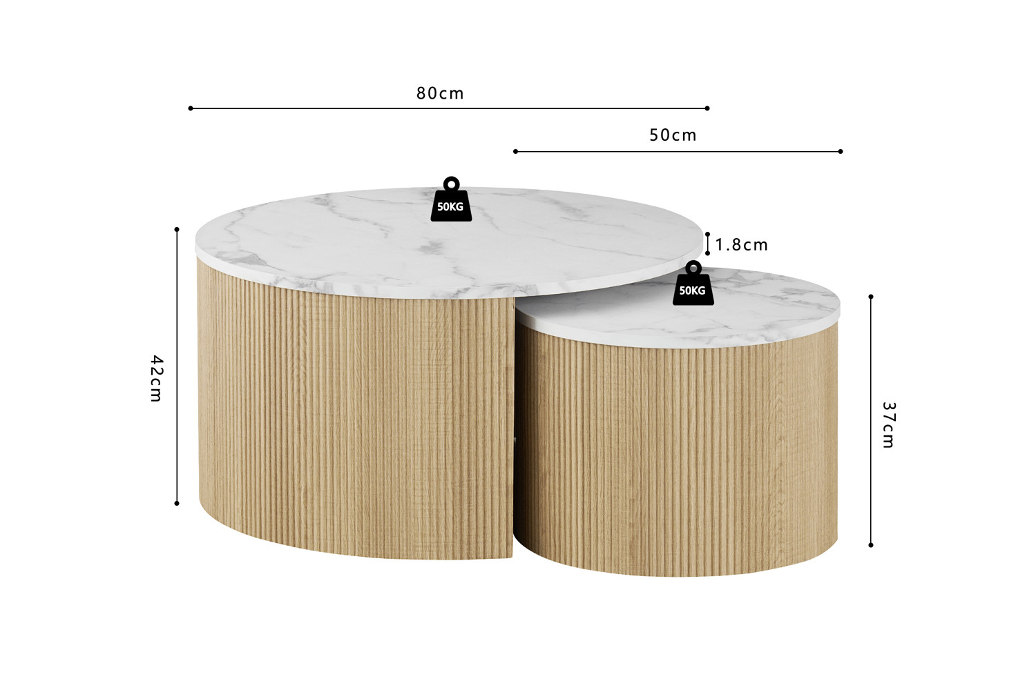 Salontafel Falvea Marmer - Afbeelding 7