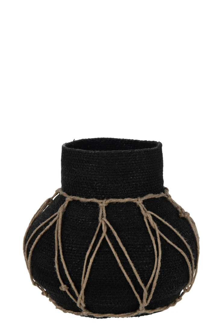 Bloempot Raldo Zeegras Zwart H21 cm - Afbeelding 2