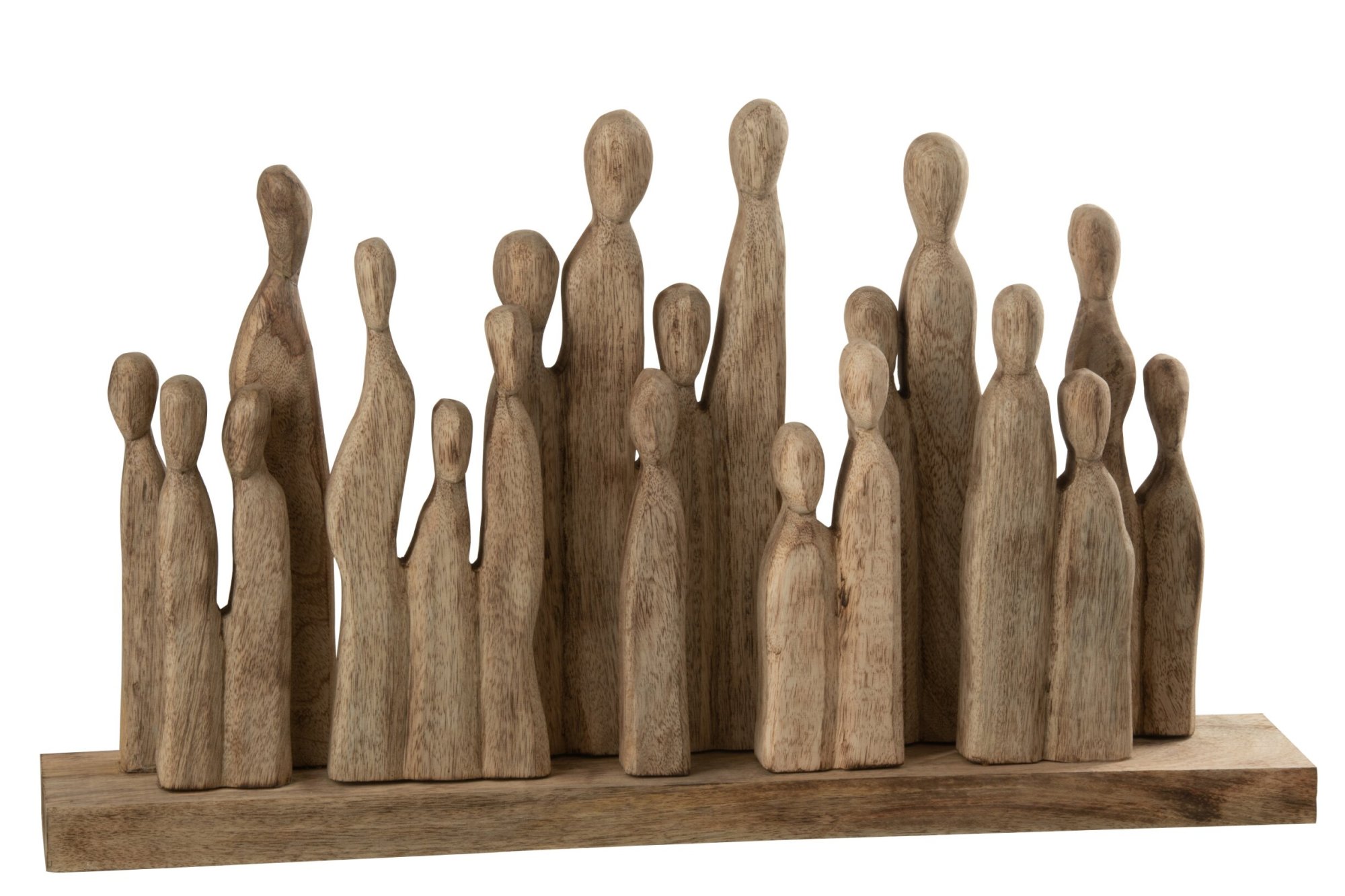 Beeld Zaunnona Mangohout Naturel H36 cm