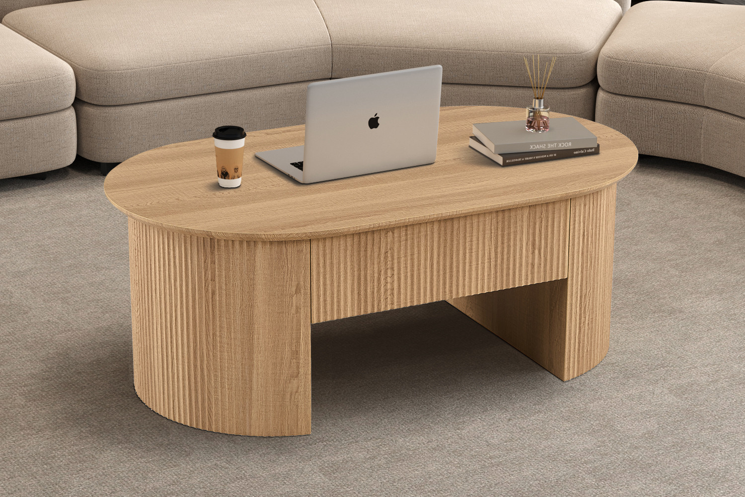 Salontafel Sloonane Naturel 120 cm