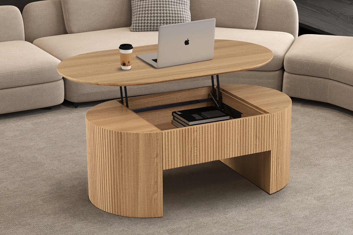 Salontafel Sloonane Naturel 120 cm - Afbeelding 2