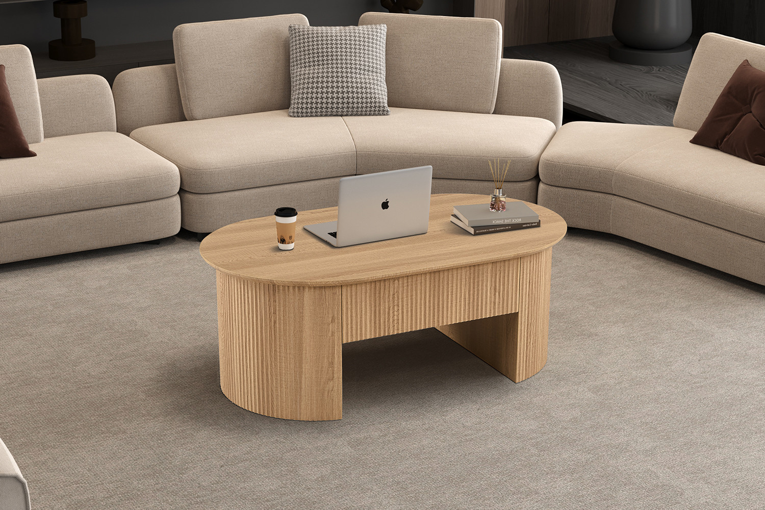 Salontafel Sloonane Naturel 120 cm - Afbeelding 3