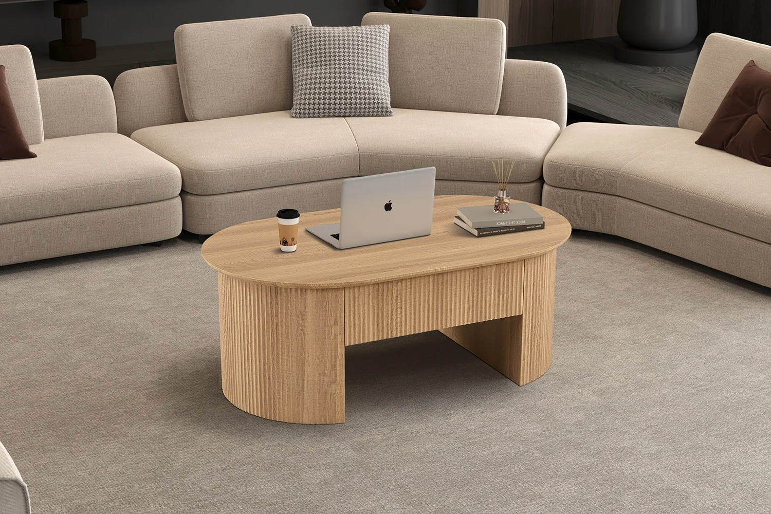 Salontafel Sloonane 120 cm hout - Afbeelding 3
