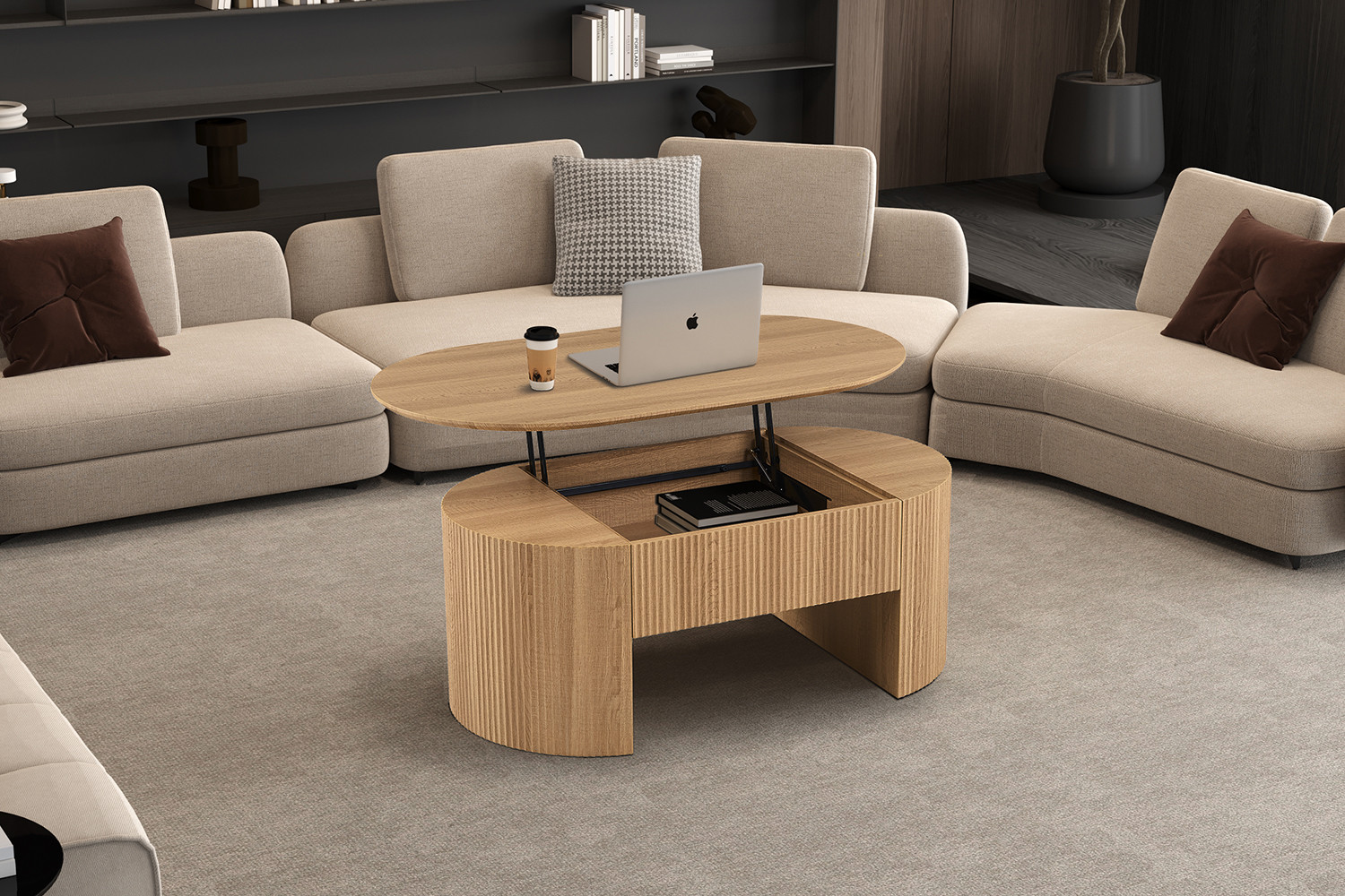 Salontafel Sloonane Naturel 120 cm - Afbeelding 4