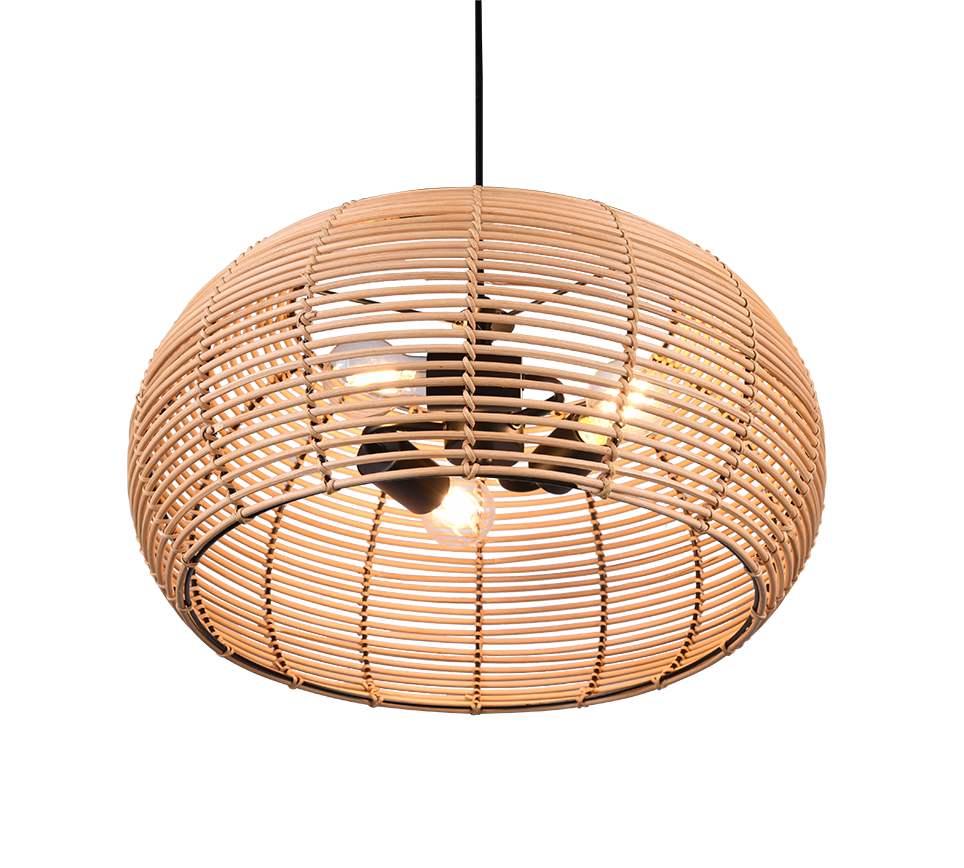 Hanglamp Liekira Rotan Ø50 cm - Set van 3 - Afbeelding 3