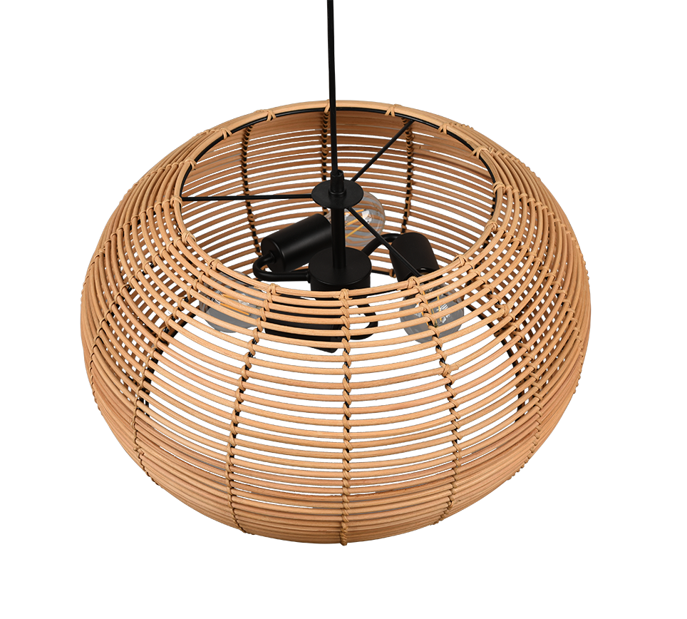 Hanglamp Liekira Rotan Ø50 cm - Set van 3 - Afbeelding 5