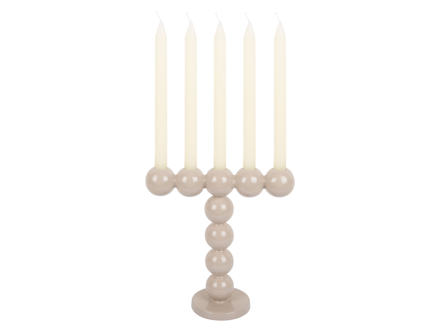 Kandelaar Traally Warm Grijs H27 cm - Afbeelding 2