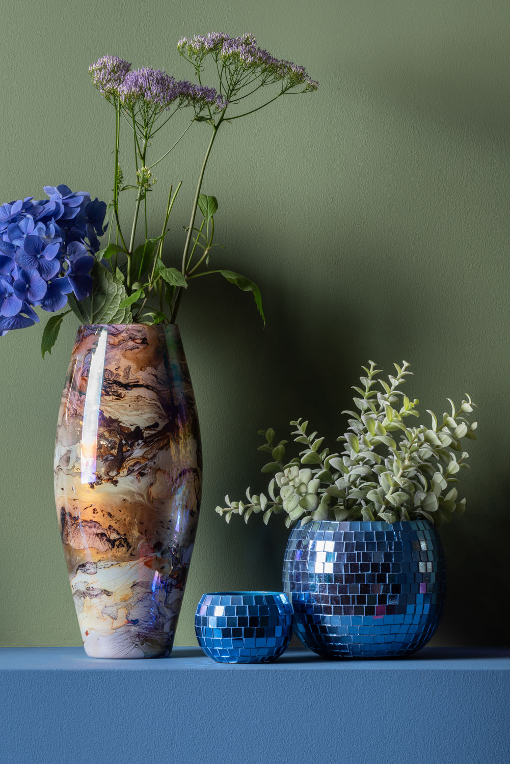 Spiegel Braassond Donkerblauw Ø18 cm - Afbeelding 3
