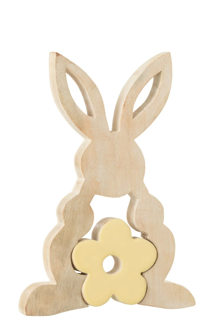 Decoratiefiguur Braussona Mangohout Geel H25,5 cm - Afbeelding 3