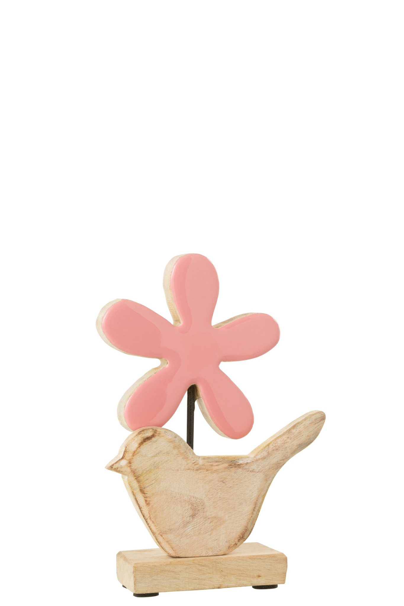 Decoratiefiguur Geinen Mangohout Roze H20 cm