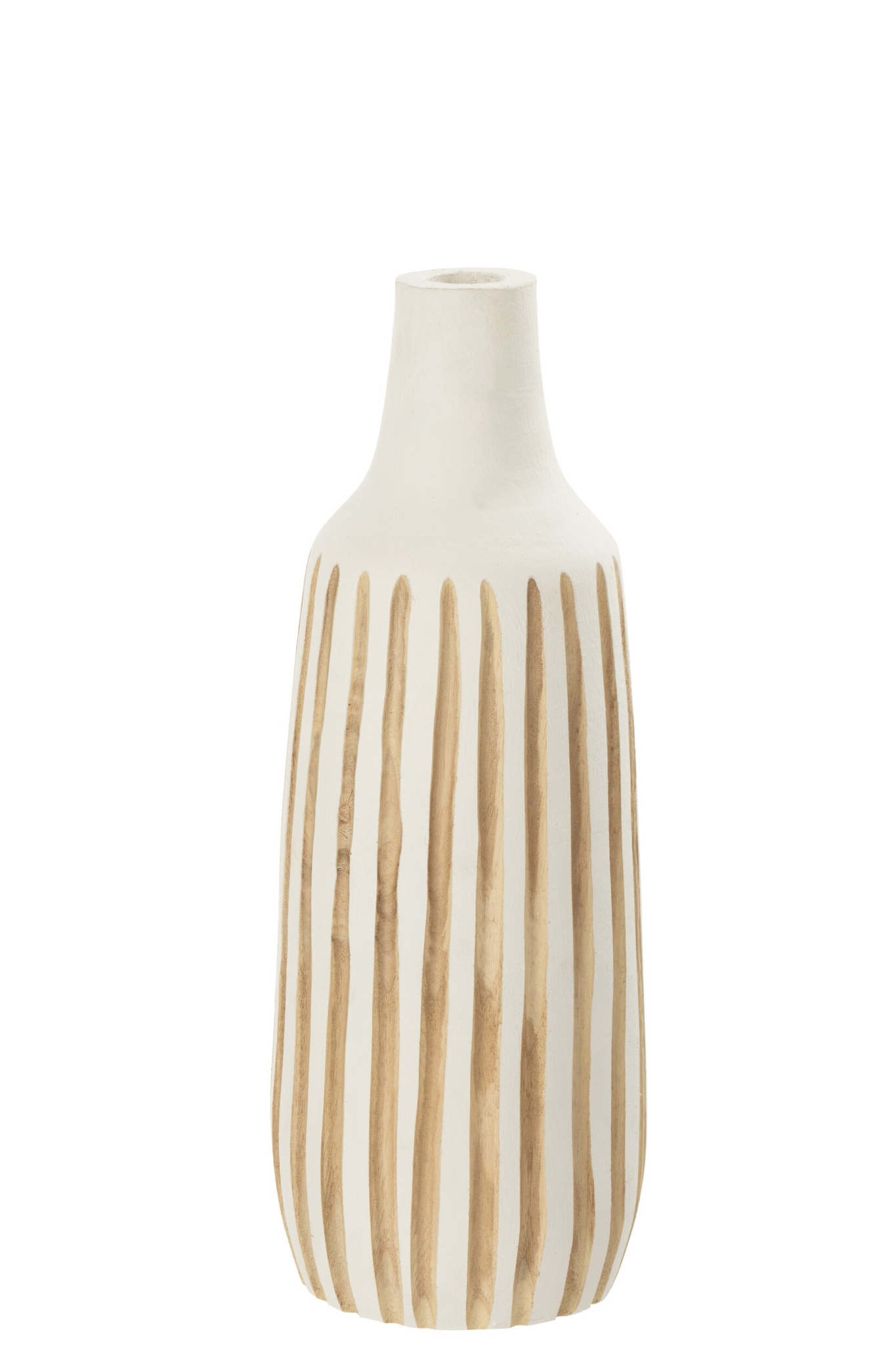 Vaas Grooltas Hout Wit H45 cm