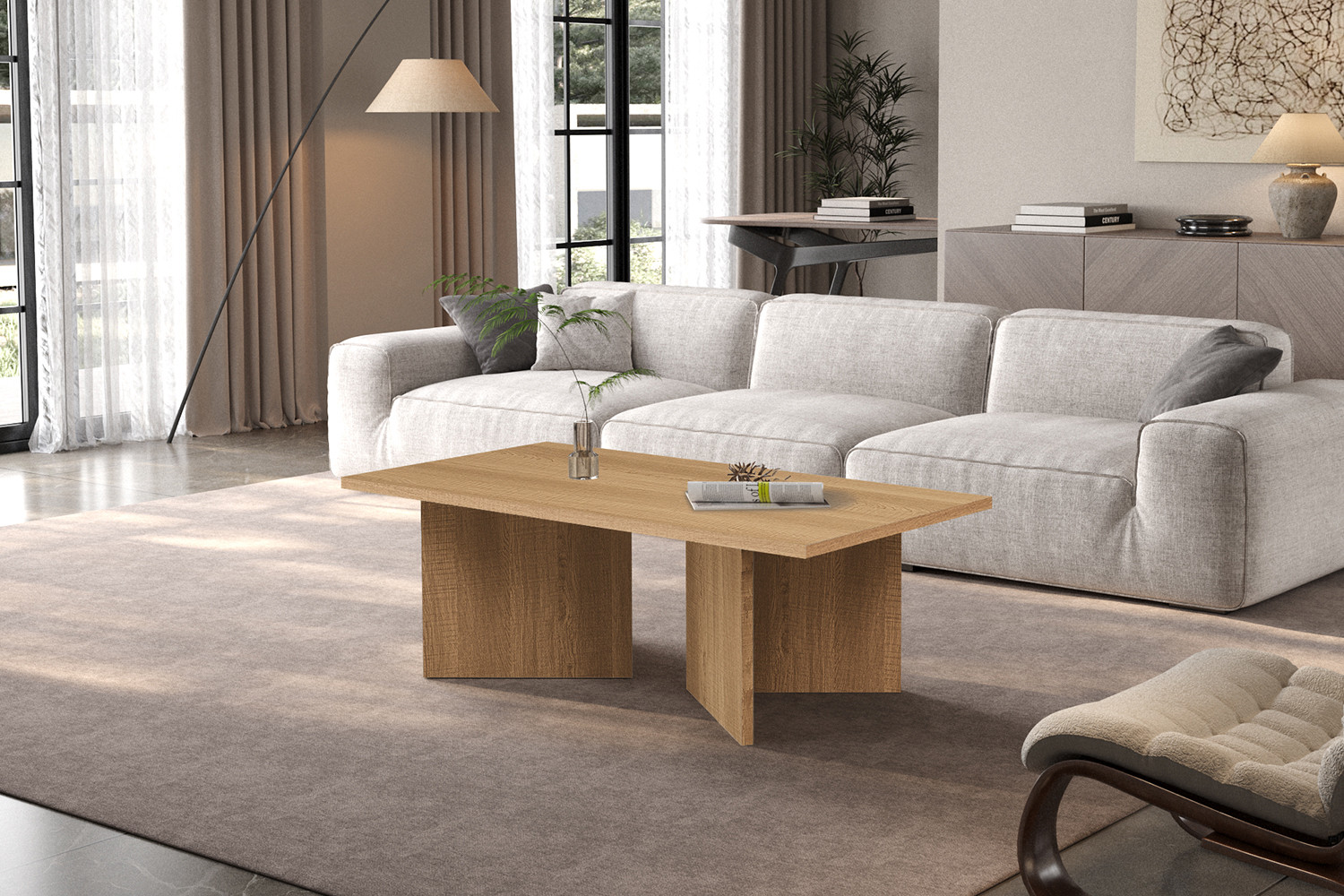 Salontafel Nilum Naturel 125 cm - Afbeelding 2