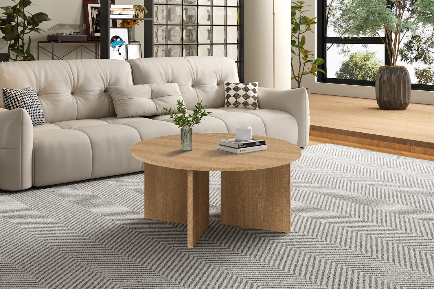 Salontafel Skaullor Naturel 90 cm - Afbeelding 2
