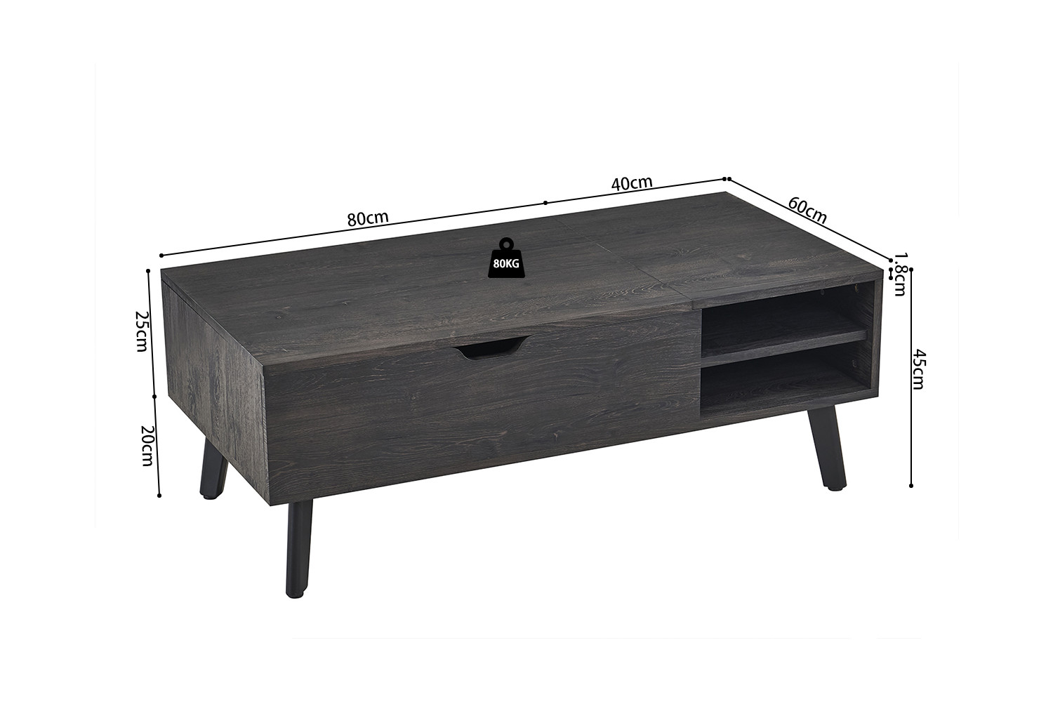 Salontafel Deino 120 cm - Afbeelding 12