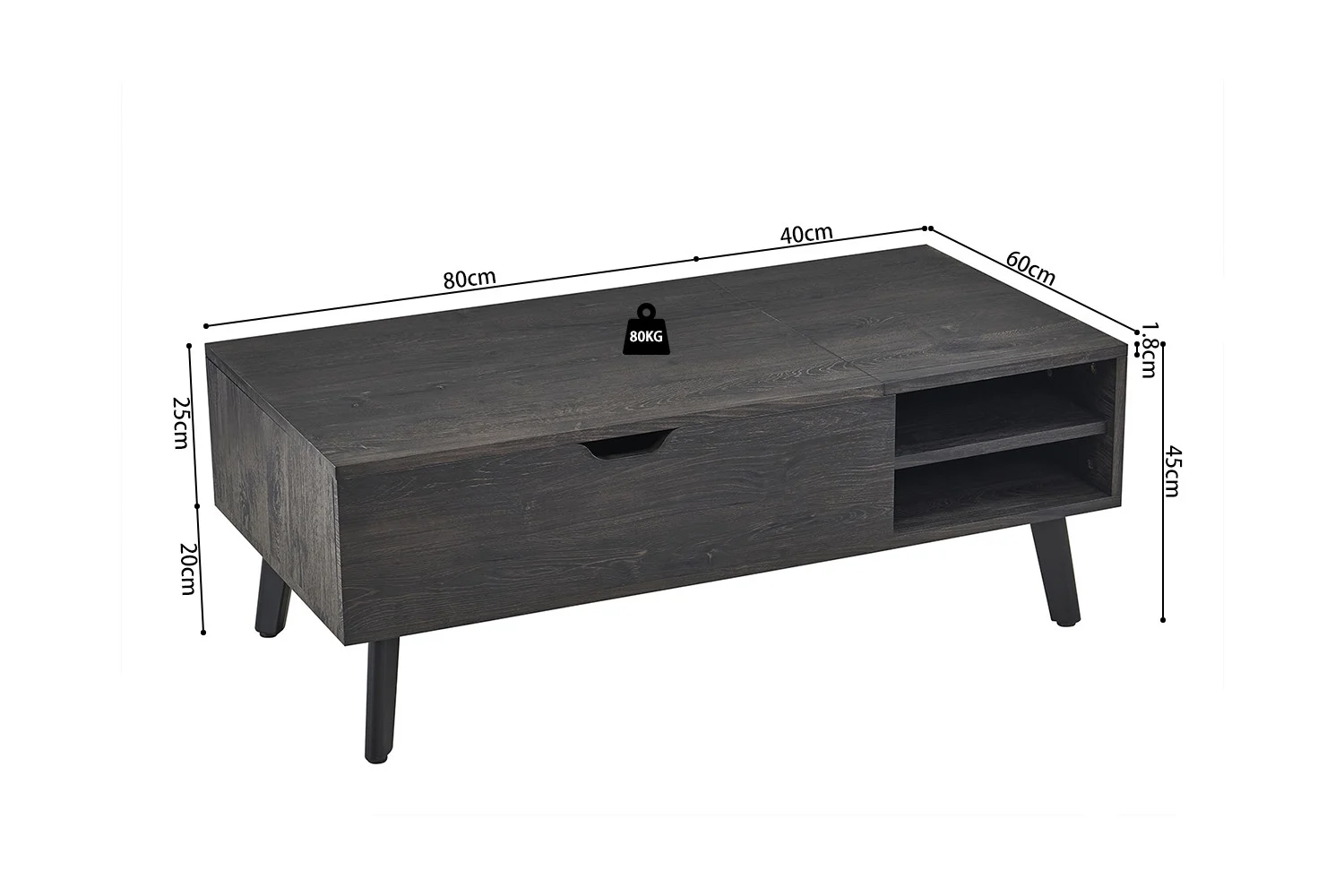 Salontafel Deino 120 cm - Afbeelding 12