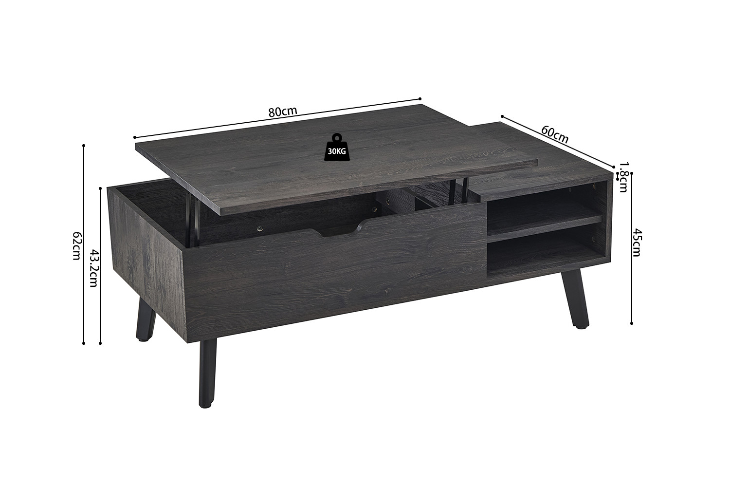Salontafel Deino 120 cm - Afbeelding 13