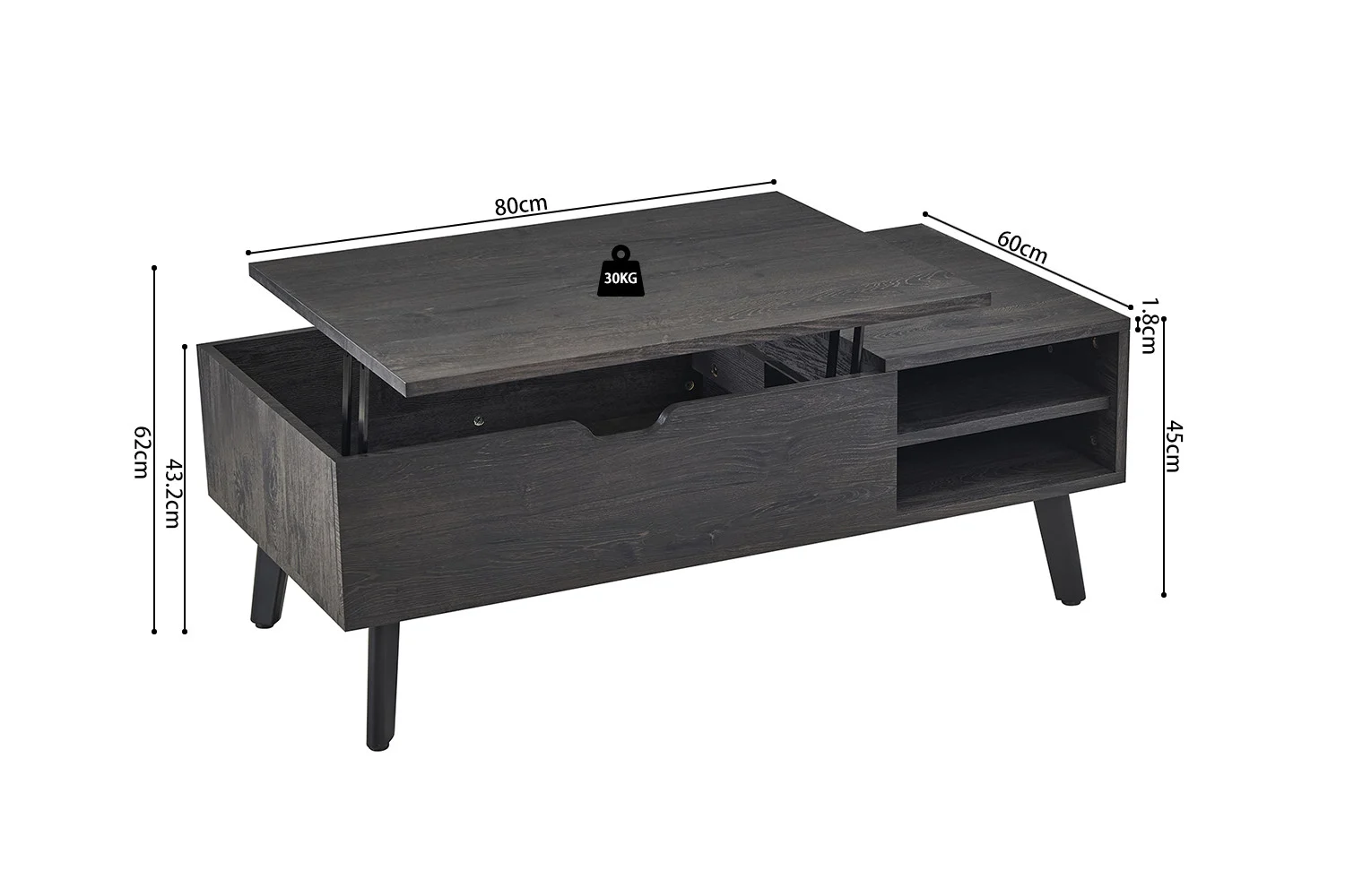 Salontafel Deino 120 cm - Afbeelding 13