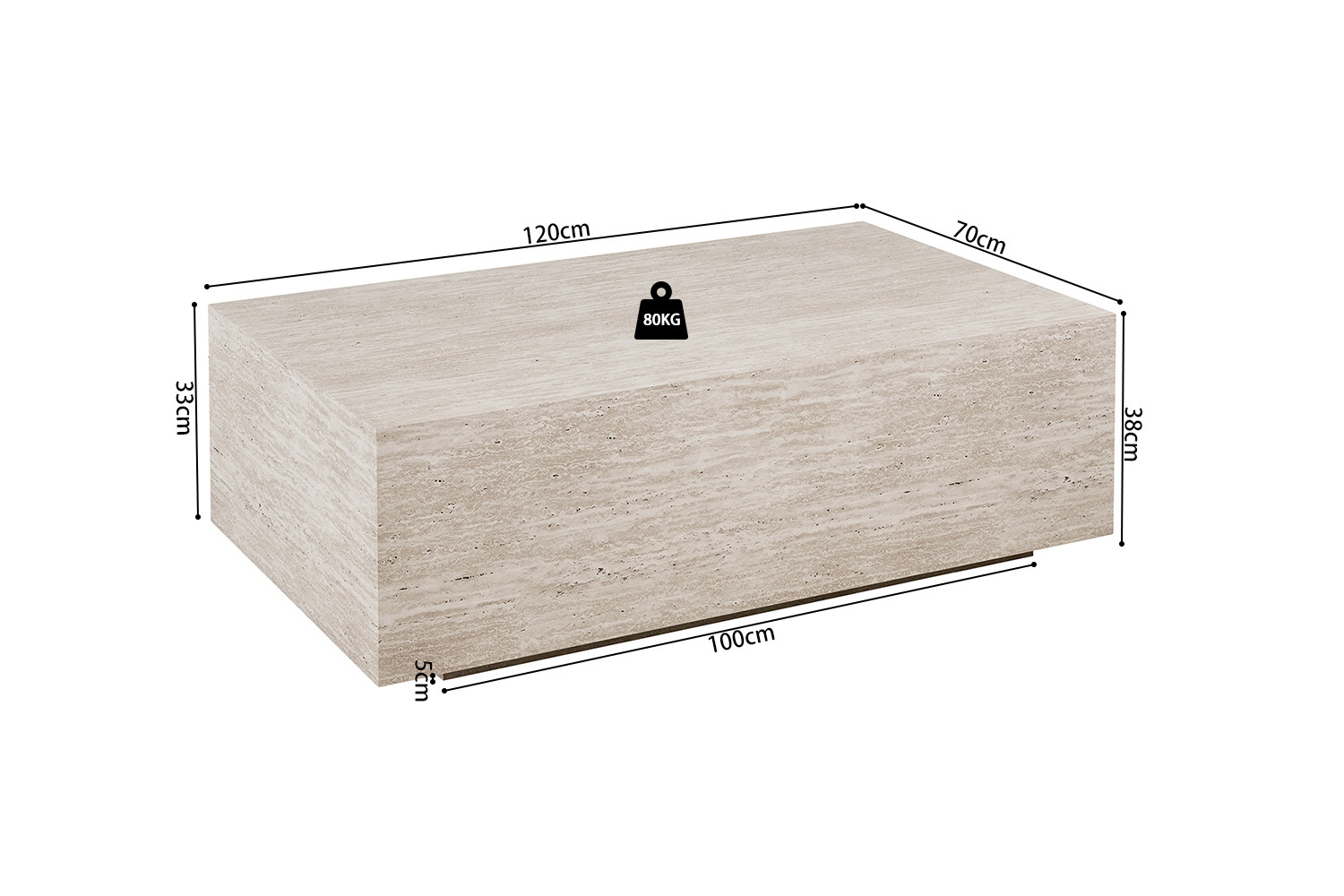 Salontafel Slaumi Beige - Afbeelding 7