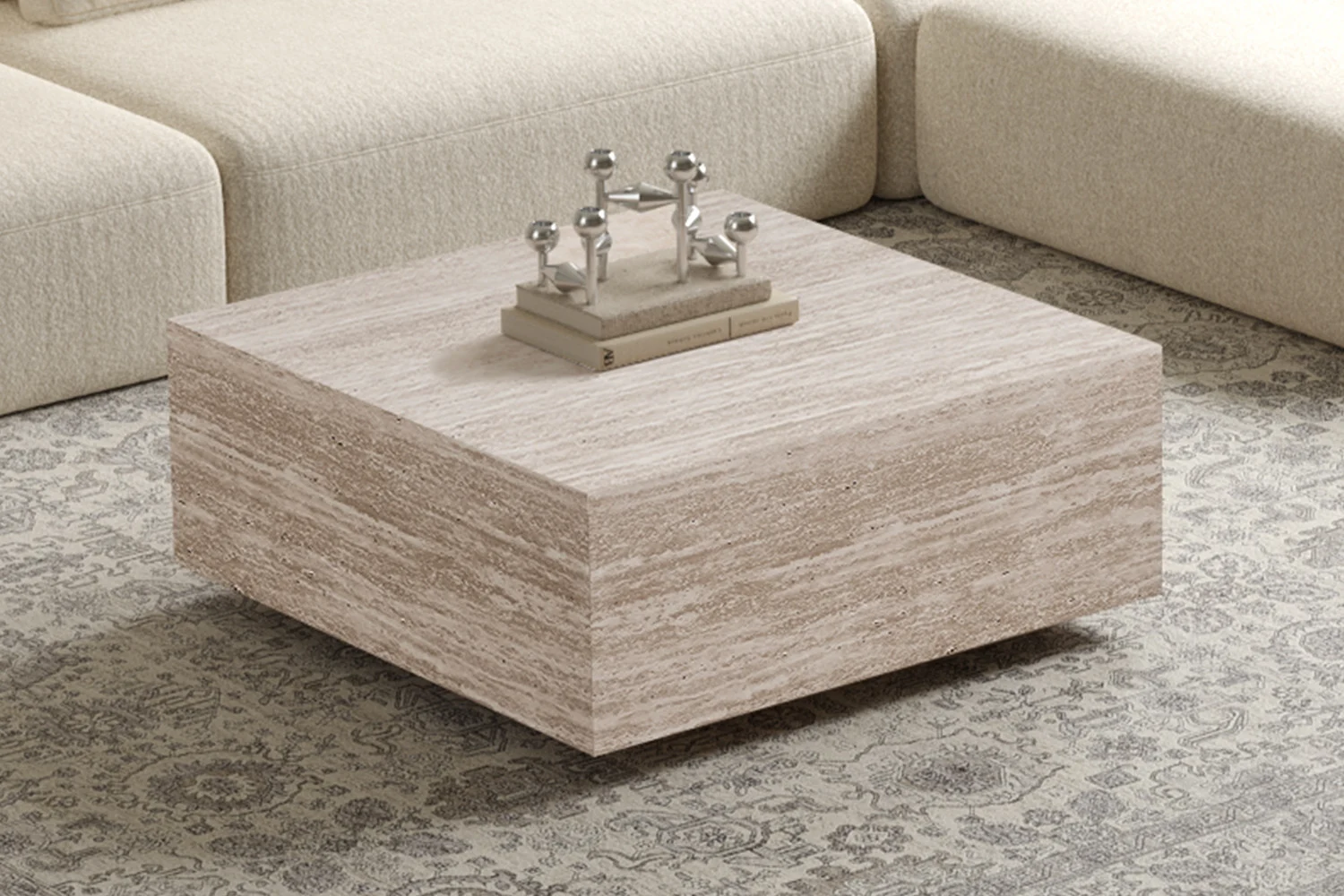 Salontafel Greirrone Beige 90 cm - Afbeelding 2