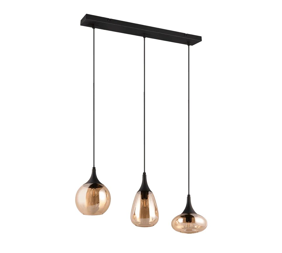 Hanglamp Slotan Mat Zwart - Set van 3 - Afbeelding 5